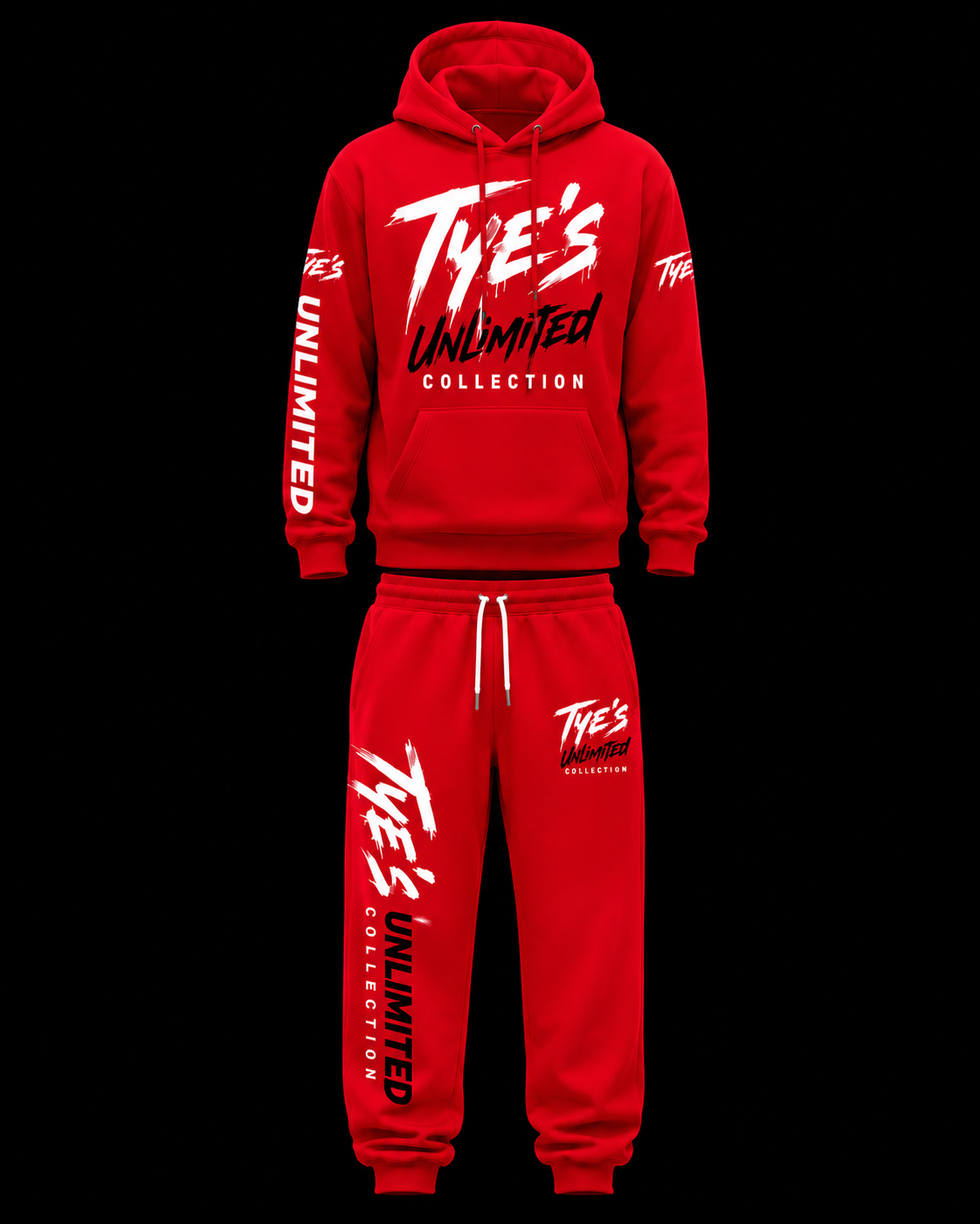 Neon Solid Red Sweatsuit