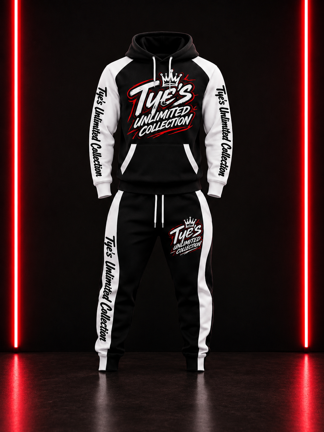 Black/White Mix Sweatsuit